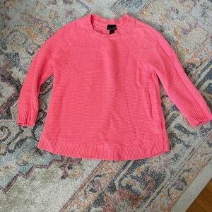 J. Crew Coral Cashmere Crewneck Sweater